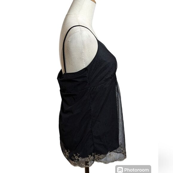 Loft Black Mesh Camisole Top - Picture 5 of 7